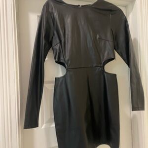 Forever 21 Black Asymmetrical Bodycon Dress